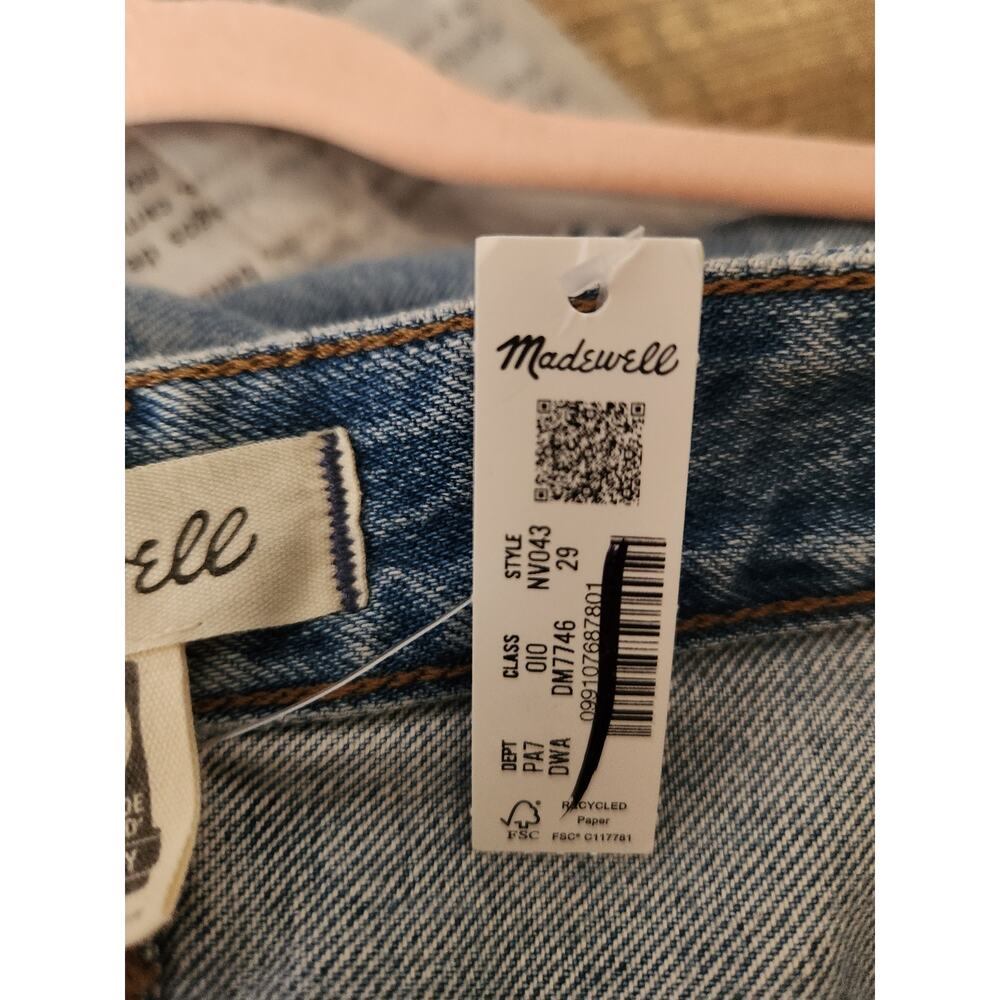 NWT Madewell The Curvy Darted Barrel-Leg Jean Blue 29 - Picture 4 of 7